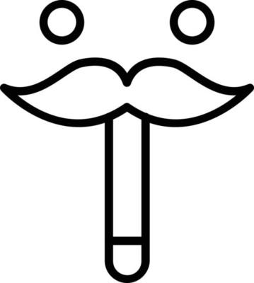 Moustache Vector Line Icon
