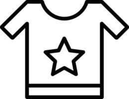 icono de línea de vector de camisa