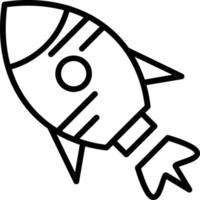 Rocket Vector Line Icon