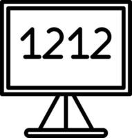 Whiteboard Vector Line Icon