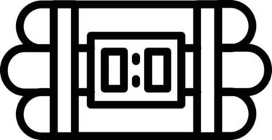 Time Bomb  Vector Line Icon
