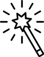 Magic Wand Vector Line Icon