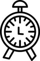 Alarm Clock Vector Line Icon