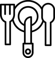 Cutlery Vector Line Icon