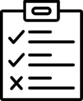 Checklist Vector Line Icon
