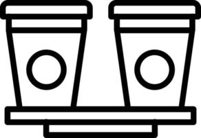 Cups Vector Line Icon