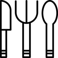 Cutlery Vector Line Icon