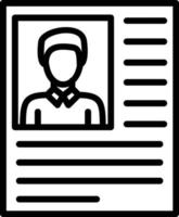 Resume Vector Line Icon