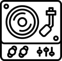 Phonograph Vector Line Icon