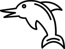 Dolphin Vector Line Icon