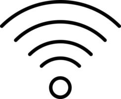 icono de línea de vector wifi