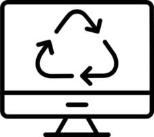 Recycle Vector Line icon