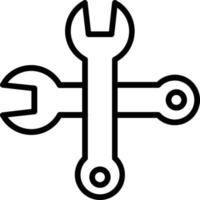 Wrench Vector Line Icon