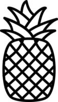 icono de línea de vector de manzana de pino