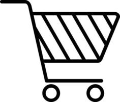 Shoping Cart Vector Line icon