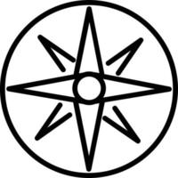 Compass  Vector Line Icon