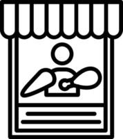 Butcher Shop Vector Line Icon