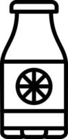 icono de línea de vector de botella de jugo