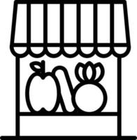 Grocery Shop Vector Line Icon