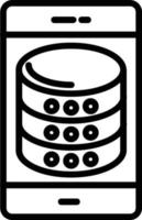 icono de línea de vector de base de datos