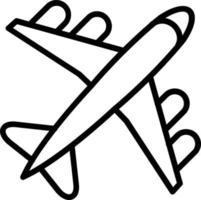 Plane  Vector Line Icon