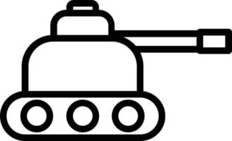 icono de línea de vector de tanque