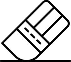 Eraser Vector Line Icon