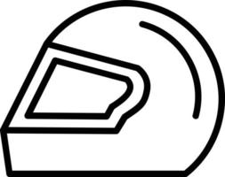 Helmet Vector Line Icon