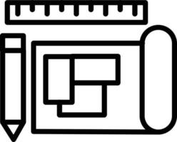 House Plan Vector Line Icon