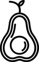 Avocado Vector Line icon