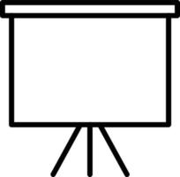 Whiteboard Vector Line Icon