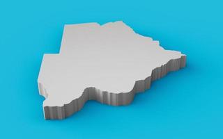 Botswana 3D map Geography Cartography and topology Sea Blue surface 3D illustration photo