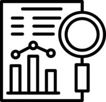 Analysis Vector Line Icon