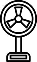 icono de línea de vector de ventilador