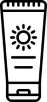 Sunblock Vector Line Icon