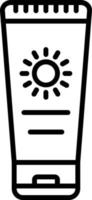 Sunblock Vector Line Icon