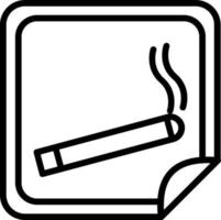 icono de línea de vector de parche de nicotina