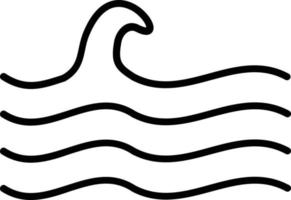 Wave Vector Line Icon