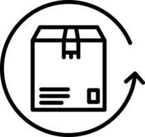 Return Box Vector Line Icon