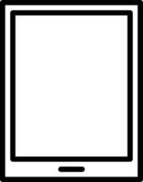icono de línea de vector de tableta