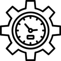 Time Management Vector Line Icon