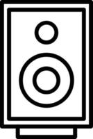 icono de línea de vector de altavoz