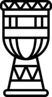 Djembe Vector Line Icon