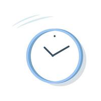 Round shaped wall clock with blue frame vector