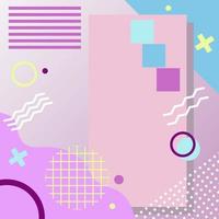 Abstract background in memphis style vector
