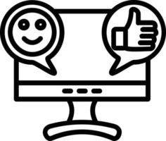 Reaction Vector Line Icon