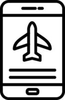 icono de línea de vector de aeropuerto