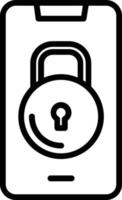 Lock Vector Line Icon