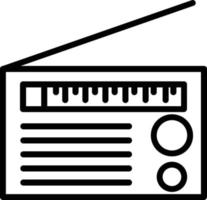 Radio Vector Line Icon