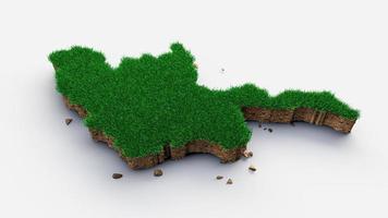 Myanmar Map Grass and ground Burma Map texture 3d illustration photo